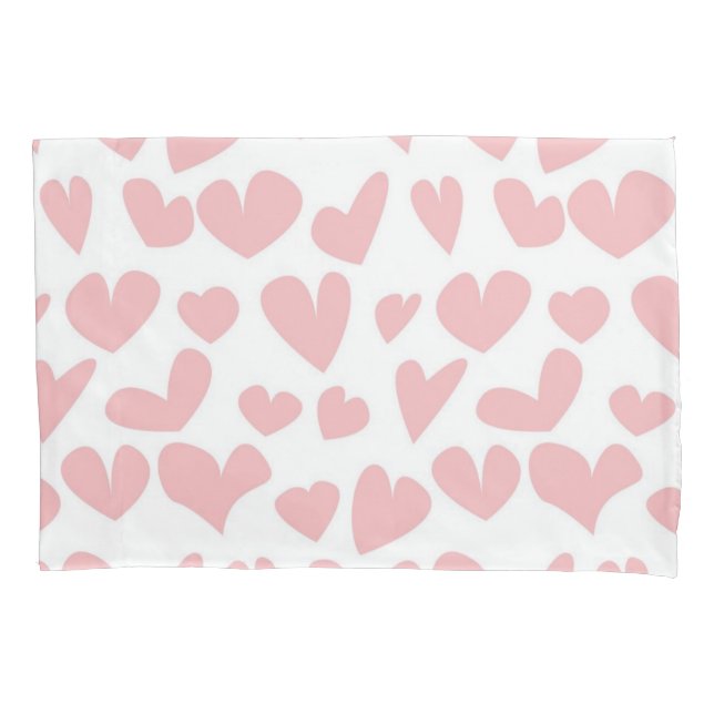 Hearts pattern pillowcase (Front)