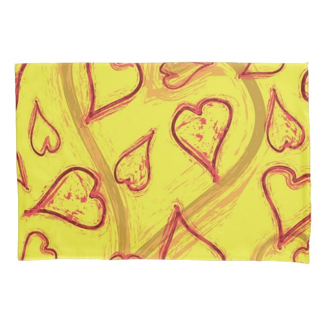Hearts pattern pillowcase (Front)