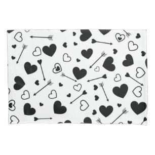 Hearts pattern pillowcase