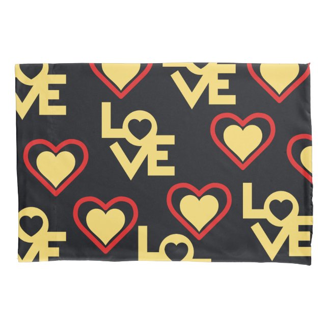 Hearts pattern pillowcase (Front)