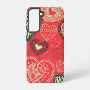 Hearts pattern samsung galaxy case
