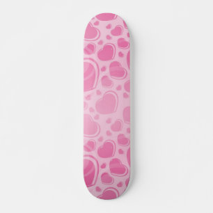 Hearts pattern skateboard