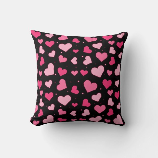 Hearts Pattern - St Valentine Inspired Cushion (Front)