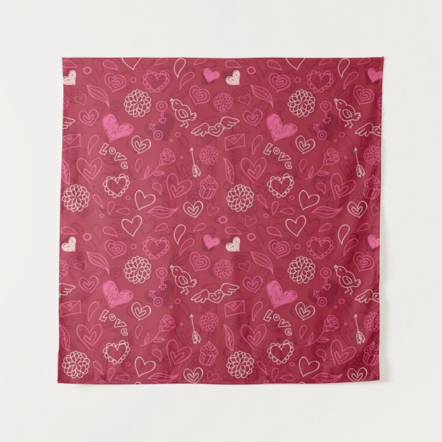 Hearts pattern tapestry (Front)