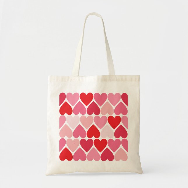 Hearts Pattern Tote Bag (Front)
