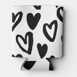 Hearts Pattern: Valentine Vintage Can Cooler