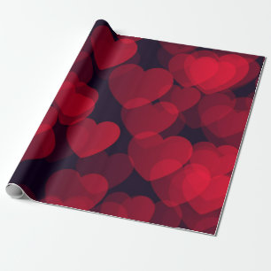 Hearts pattern wrapping paper