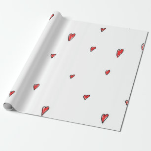 Hearts pattern wrapping paper