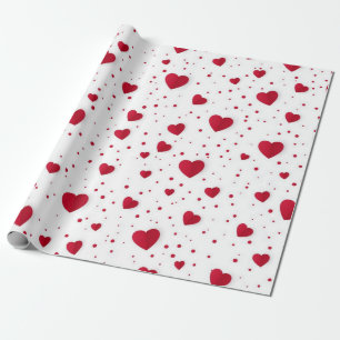 Hearts pattern wrapping paper