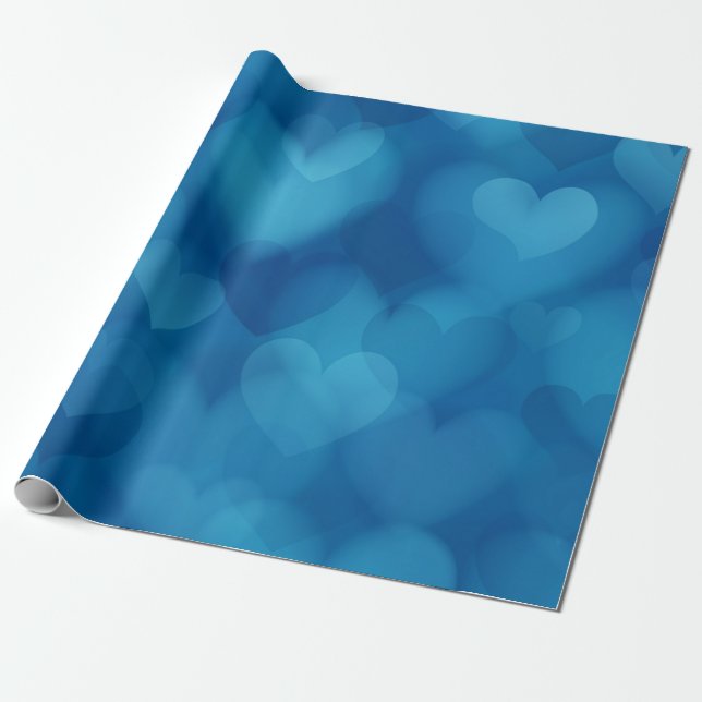 Hearts pattern wrapping paper (Unrolled)
