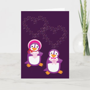 Hearts & Penguins Card