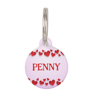 Hearts Pet Tag