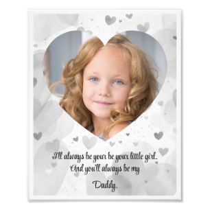 Hearts Photo Enlargement Gift for Daddy Print
