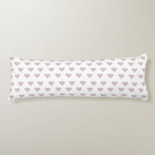 Hearts pink & white body cushion