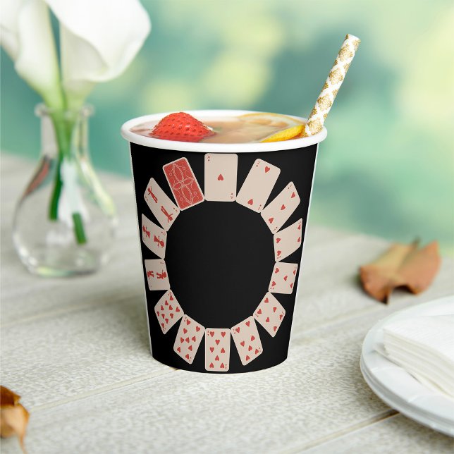 Hearts Playing Cards Circle Paper Cups (Creator Uploaded)