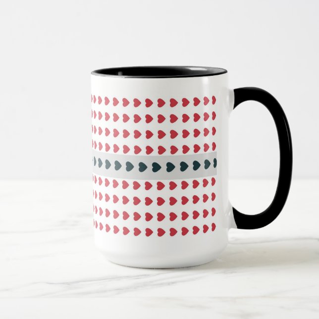 Hearts Polka Dot  pattern mug (Right)