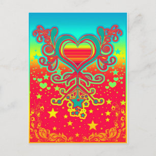 hearts postcard