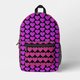 Hearts Printed Backpack
