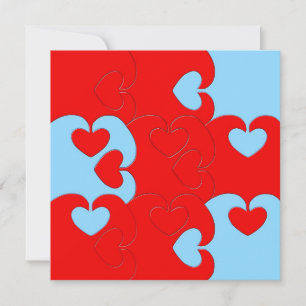 Hearts puzzled pattern