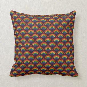 Hearts & Rainbows Pattern Cushion