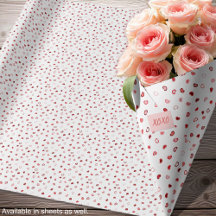 Hearts - Red and Pink Ombre on White-Rolls