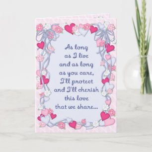 Hearts & Ribbon Romance - Inside Verse Holiday Card