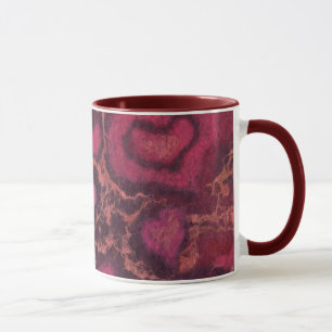 Hearts, romantic love pink red valentines day gift mug