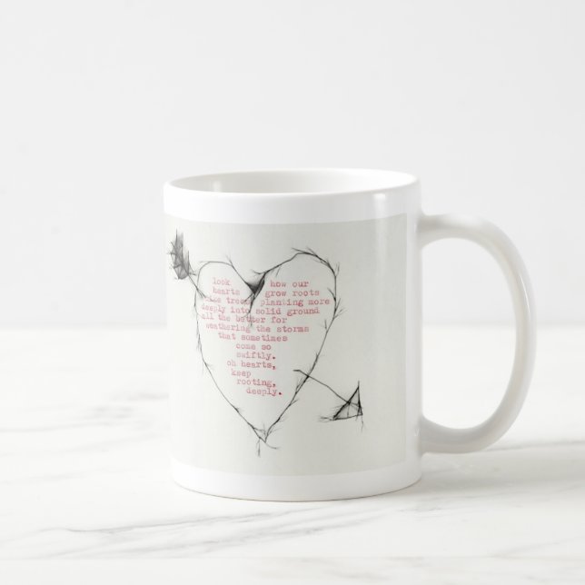 "hearts rooting" coffee mug (Right)