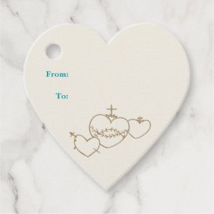 Hearts Rosary Gift Tags