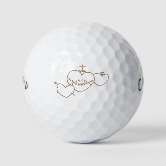 Hearts Rosary Golf Balls (Front)