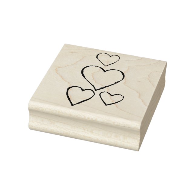 Hearts                                             rubber stamp (Stamp)