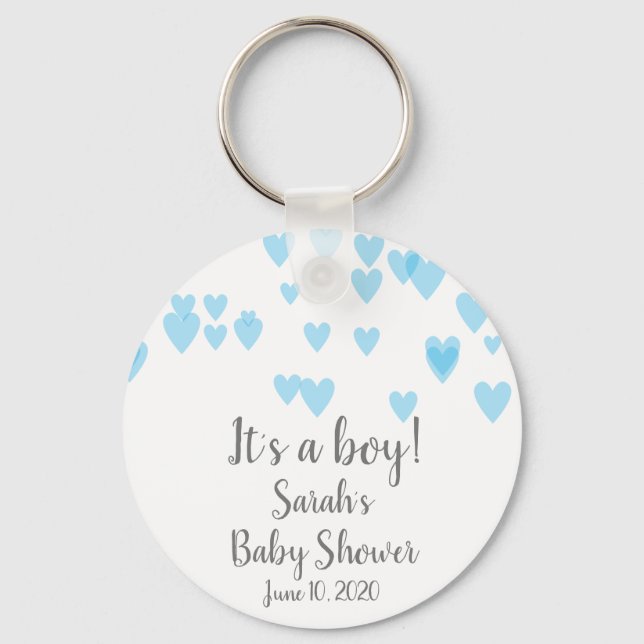 Hearts scattered in the air key ring (Front)