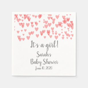 Hearts scattered in the air napkin