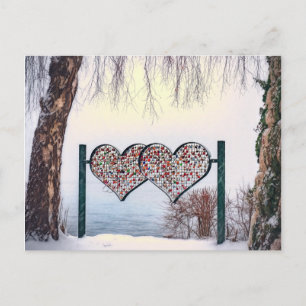 HEARTS - SCHLOSS ORT ON TRAUNSEE, GMUNDEN, AUSTRIA POSTCARD
