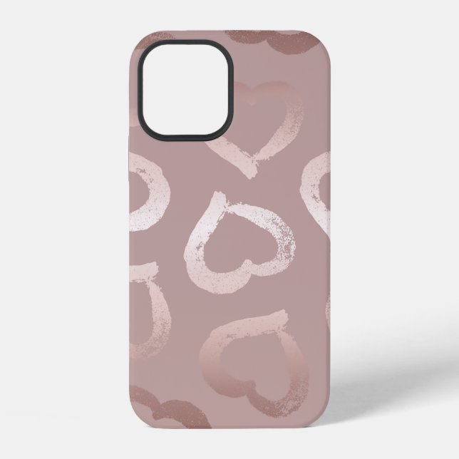 Hearts seamless pattern iPhone case (Back)