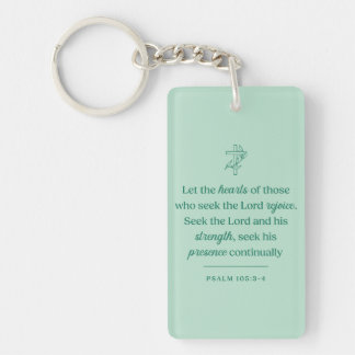 Hearts Seeking the Lord Christian Key Ring