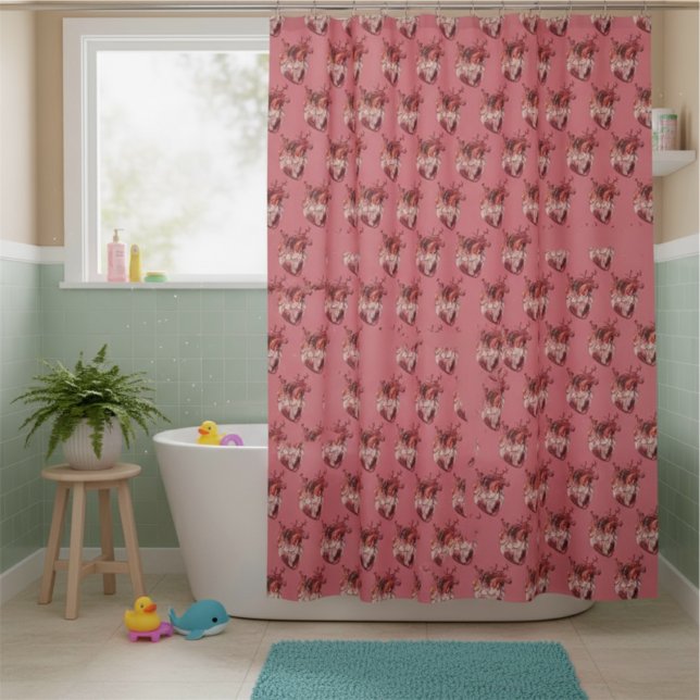 Hearts Shower Curtain (Creator Uploaded)