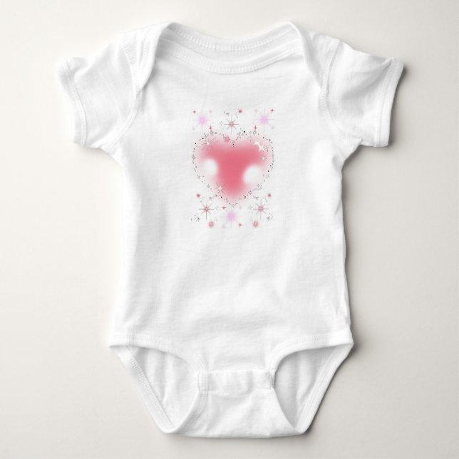Hearts & Sparkles Baby Bodysuit (Front)