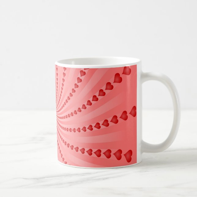 Hearts Spiral: Vector Artwork: Coffee Mug (Right)