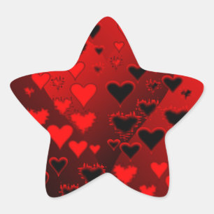 Hearts Star Sticker