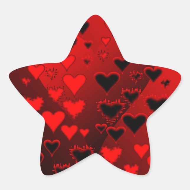 Hearts Star Sticker (Front)