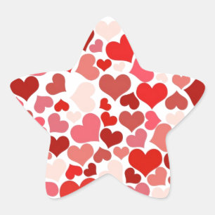 HEARTS STAR STICKER