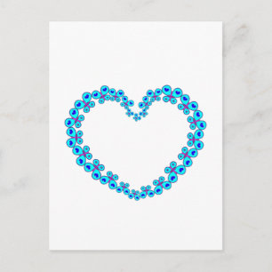 Hearts & Stars Butterfly Heart Postcard