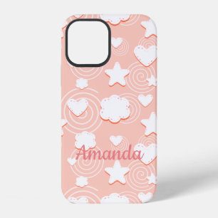 Hearts, Stars & Swirls of Pink Breeze iPhone 12 Case
