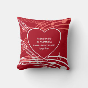 HEARTS SWEET MUSIC   Christian   Personalised Cushion