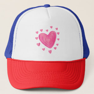 Hearts T Shirt Kids School Valentines Day Girls Bo Trucker Hat