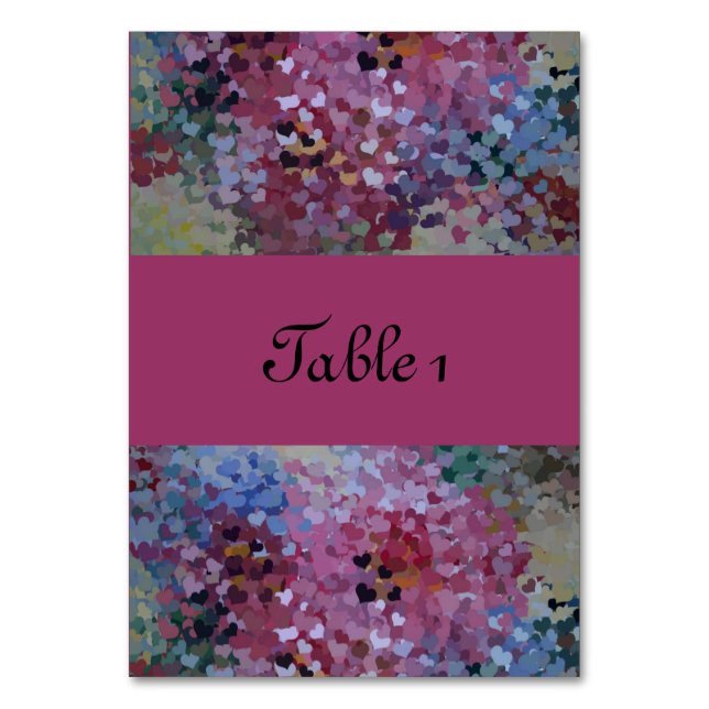 HEARTS TABLE NUMBER (Front)