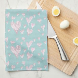 Hearts Tea Towel