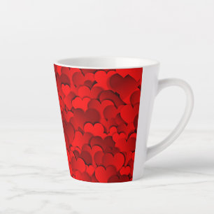 Hearts Texture Latte Mug