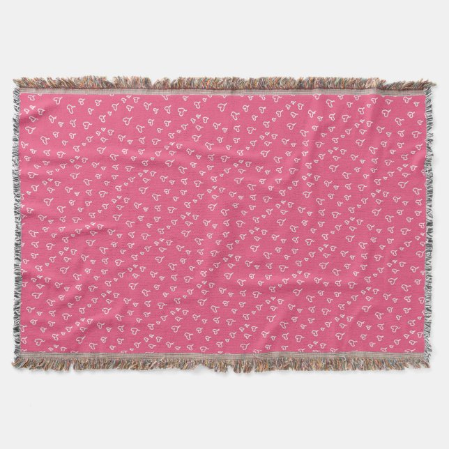 Hearts Throw Blanket (Front)